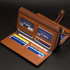 Men Long Wallets Classic Purses Male PU Leather Wallet Multifunction Business Cl