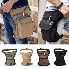 Men Tactical Travel Motorcycle Bag Waist Messenger Canvas Thigh Leg Pouch