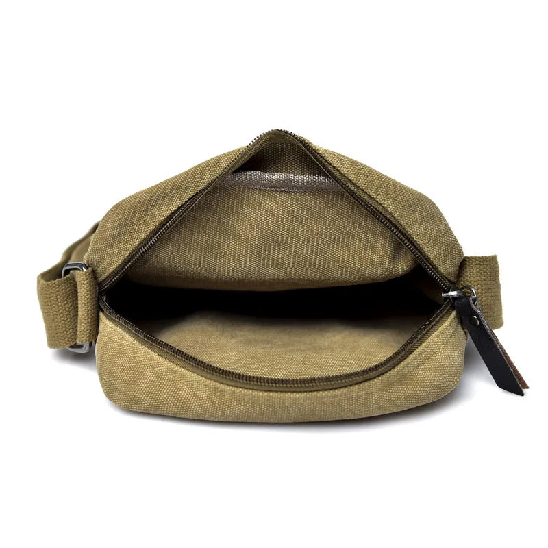 Men Military Messenger Canvas Bag Single Shoulder Outdoor Travel Bag