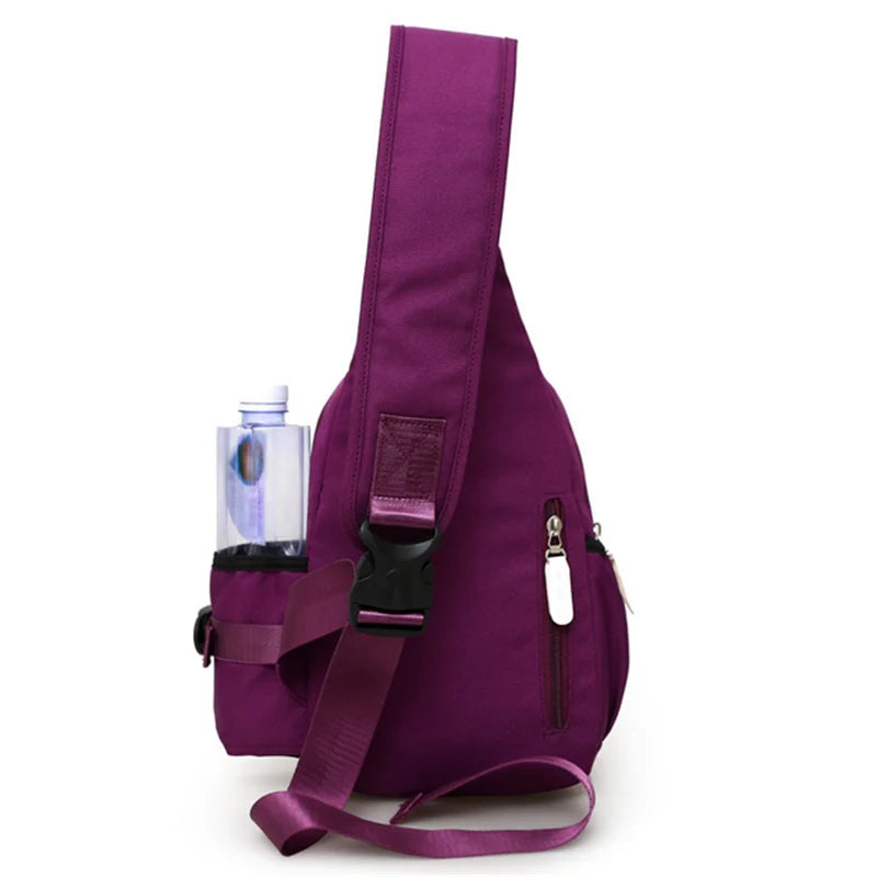 Men Nylon Outdoor Sport Shoulder Small Bag Crossbody Chest Pack
