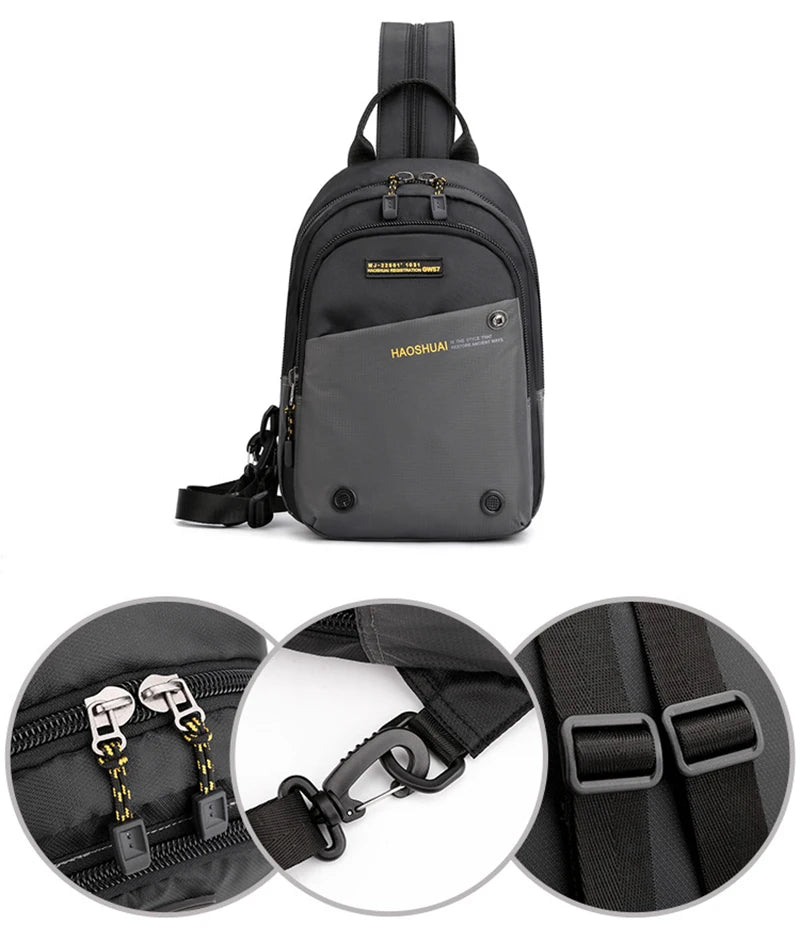 Men Nylon Small Backpack Rucksack Military Travel Bag