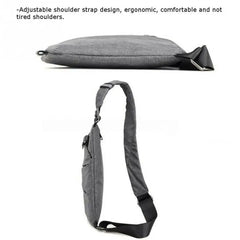 Men Oxford Fabric Messenger Sports Wallet Adjustable Strap Outdoor Traveling