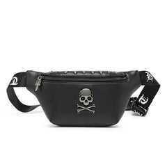 Men Punk Skull Waist Bag Belt Pack Fanny Pack Hip Packs Outdoor Crossbody Bags