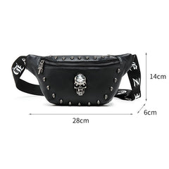 Skull Pattern Fanny Pack Hip Packs Multifunction Outdoor Male Waist Pack