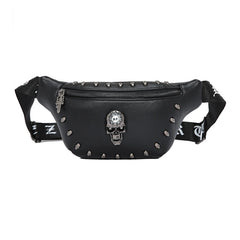 Men Punk Skull Waist Bag Belt Pack Fanny Pack Hip Packs Outdoor Crossbody Bags