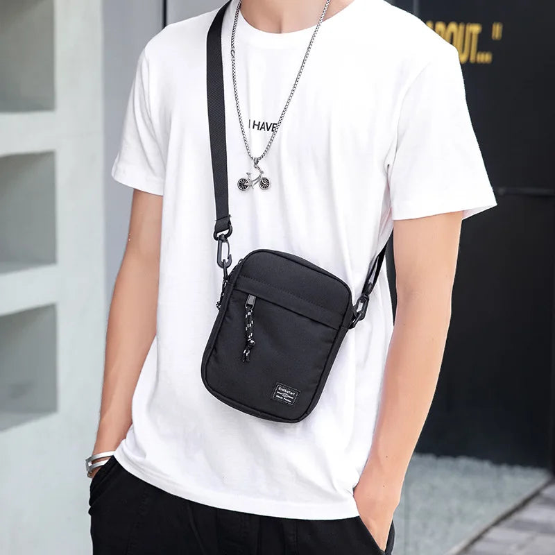 Men's Small Shoulder Bag Diagonal Backpack Chest Bag Casual Boy Bag