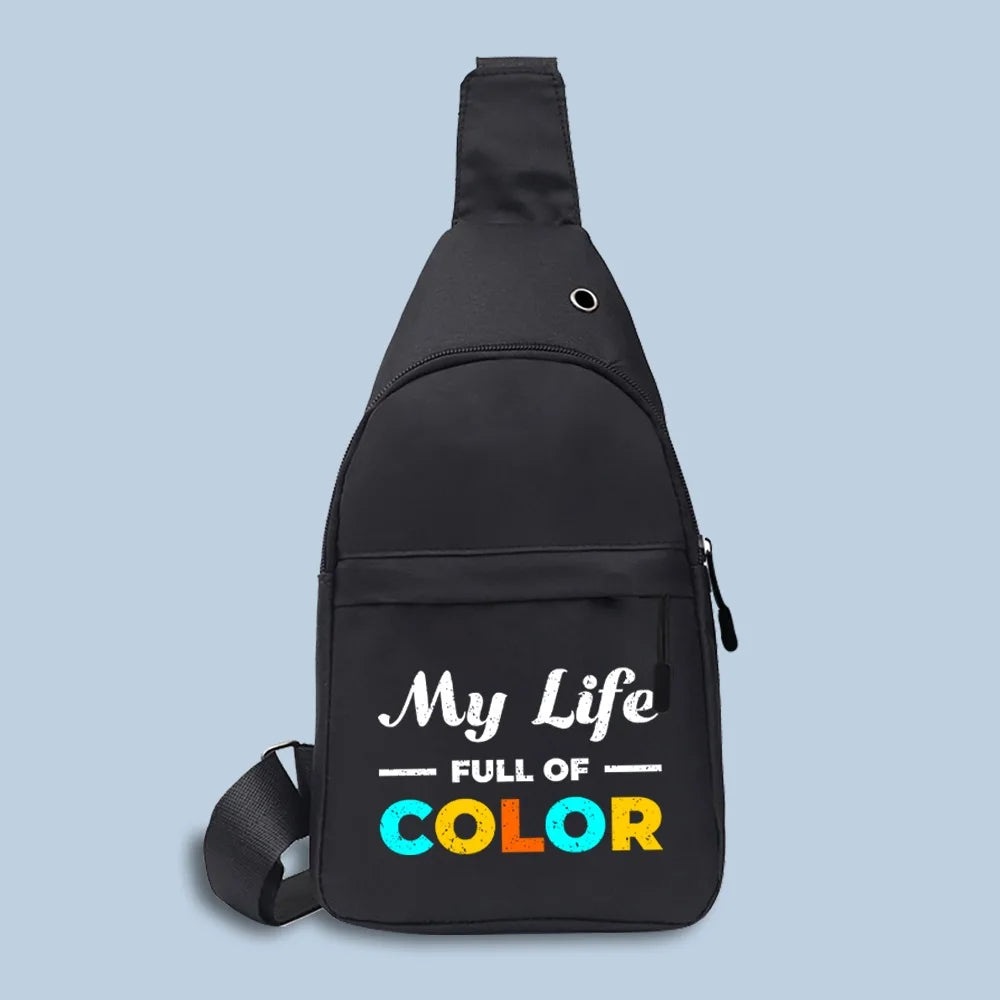 Men Shoulder Chest Bag Mobile Phone Organizer Fanny Pack Satchels Cross Bags