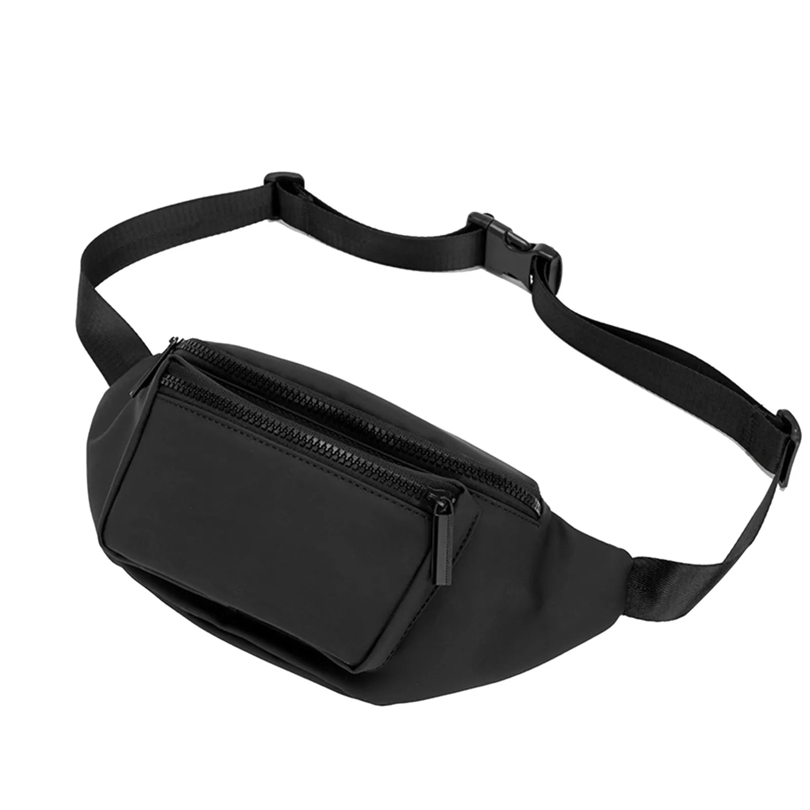 Men Solid Messenger Bag Large Capacity Shoulder Bag Waist Bag
