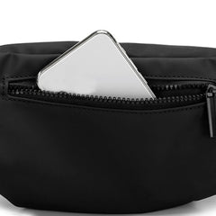 Men Solid Messenger Bag Large Capacity Shoulder Bag Waist Bag