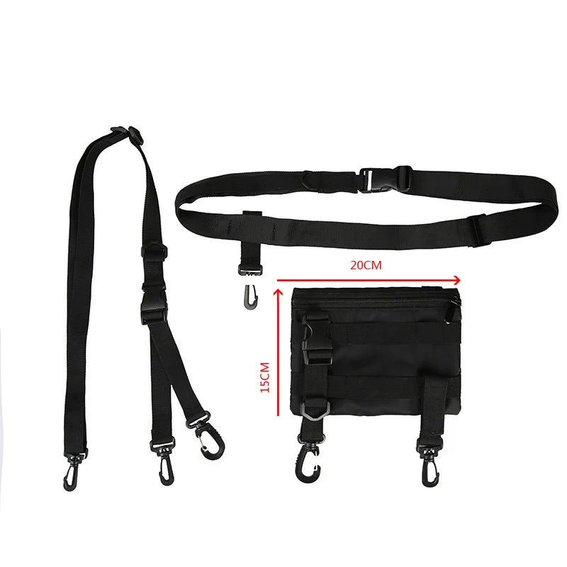 Men Small Square Shoulder Bag Mini Hip Hop Style Casual Crossbody Bag