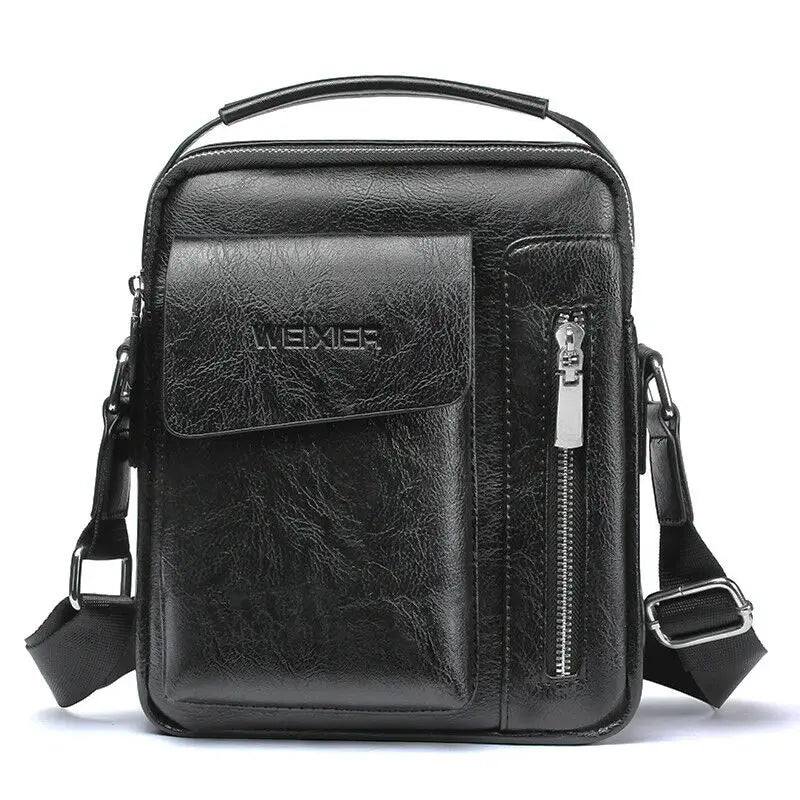 Men Softy Crossbody Bag Retro Messenger Handbag