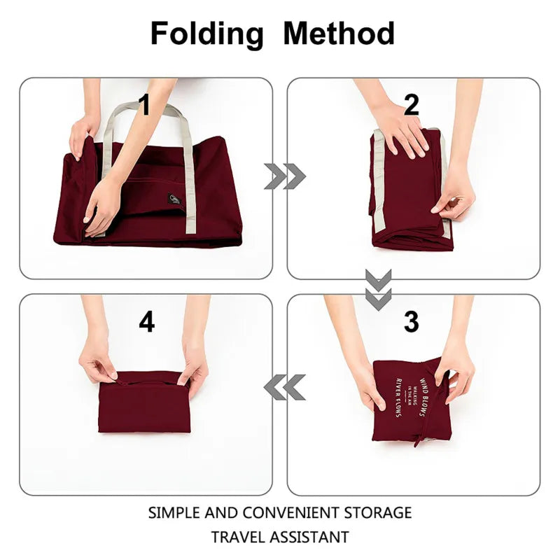 Foldable Travel Bag Large Capacity Unisex Waterproof Handbag