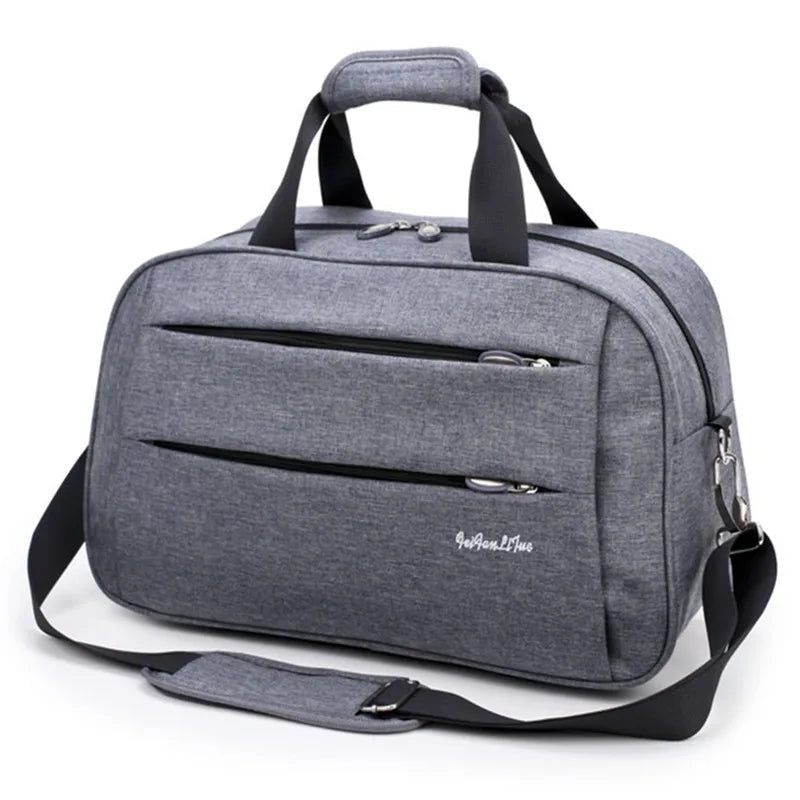 Men Travel Bags Zipper Hand Luggage Weekend Duffle