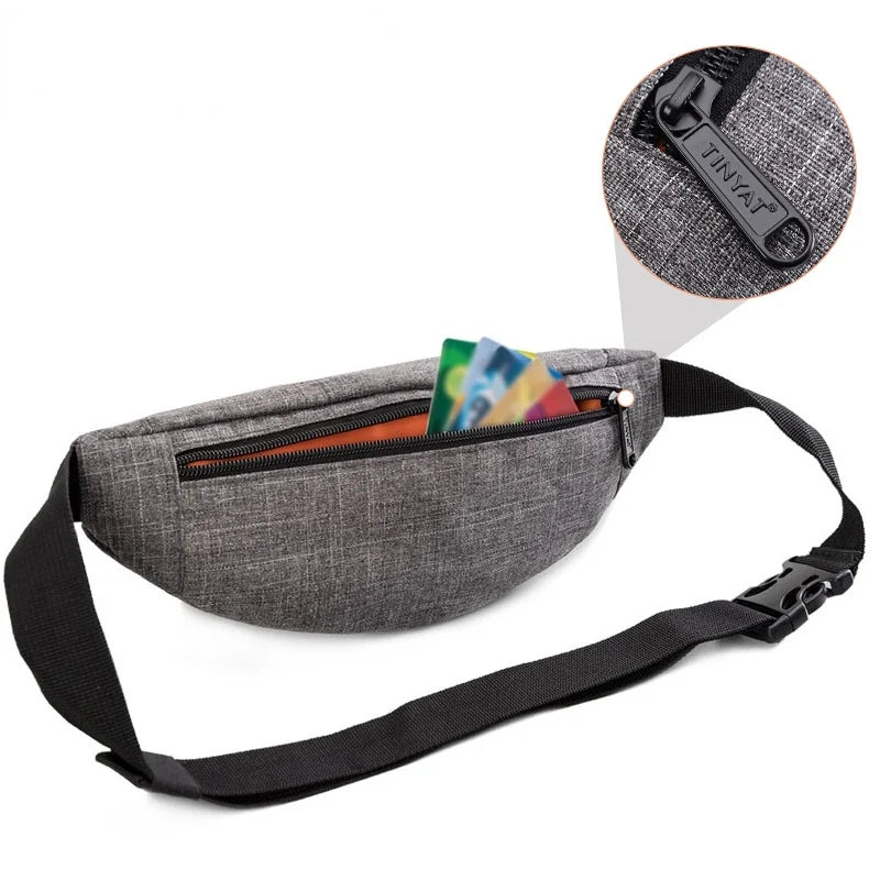 Canvas Waist Bag Pack Functional Money Belt Pouch