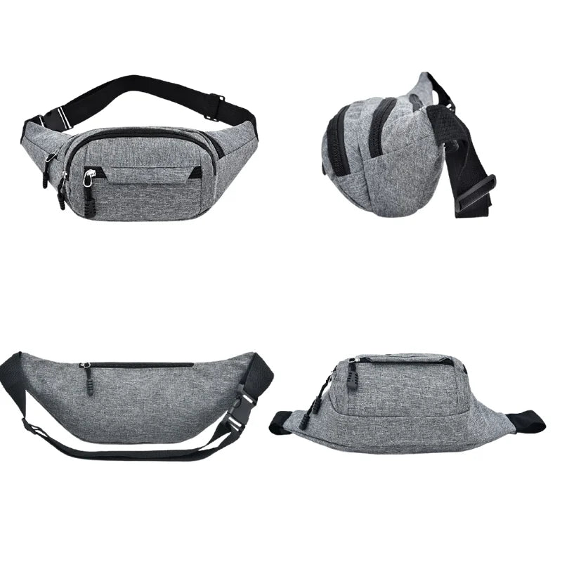 Canvas Waist Bag Large Phone Belt Bag Pouch