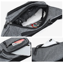 Men Waist Bag Pack Large Phone Belt Bag Pouch Canvas Travel Motorcycle Bag