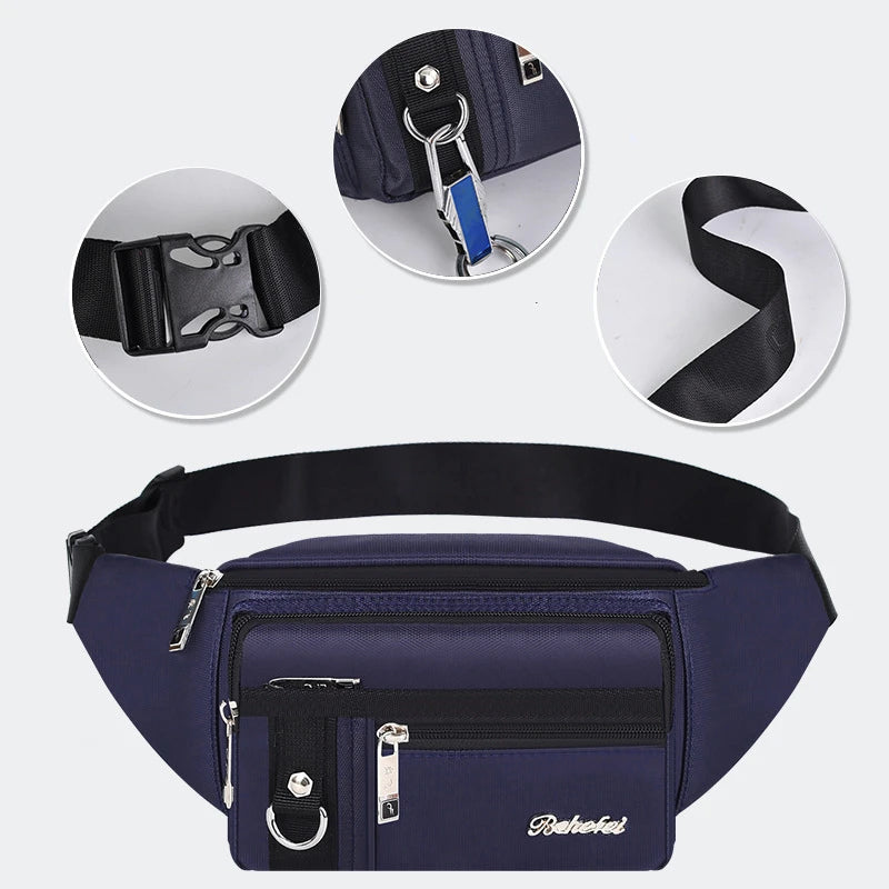 Men Waist Bag Pack Men's Wallet Purse Casual Phone Belt Bag Pouch