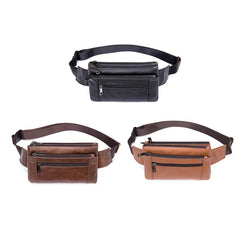 Men Leather Waist Bag Travel Purse Casual Belt Bags Heuptas Hip Bags