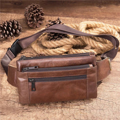 Men Waist Bag Pack Travel Purse Casual Men's Leather Belt Bags heuptas