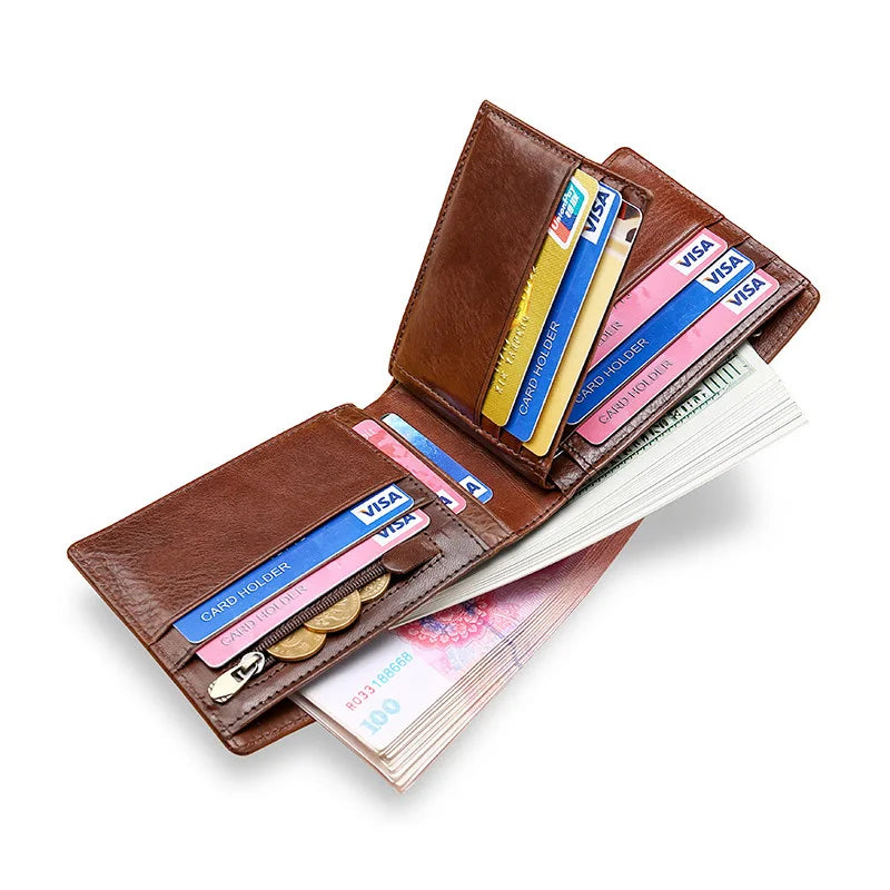 Men Wallet Leather Short Wallet Women Wallet Male Purse Heren Portemonnee