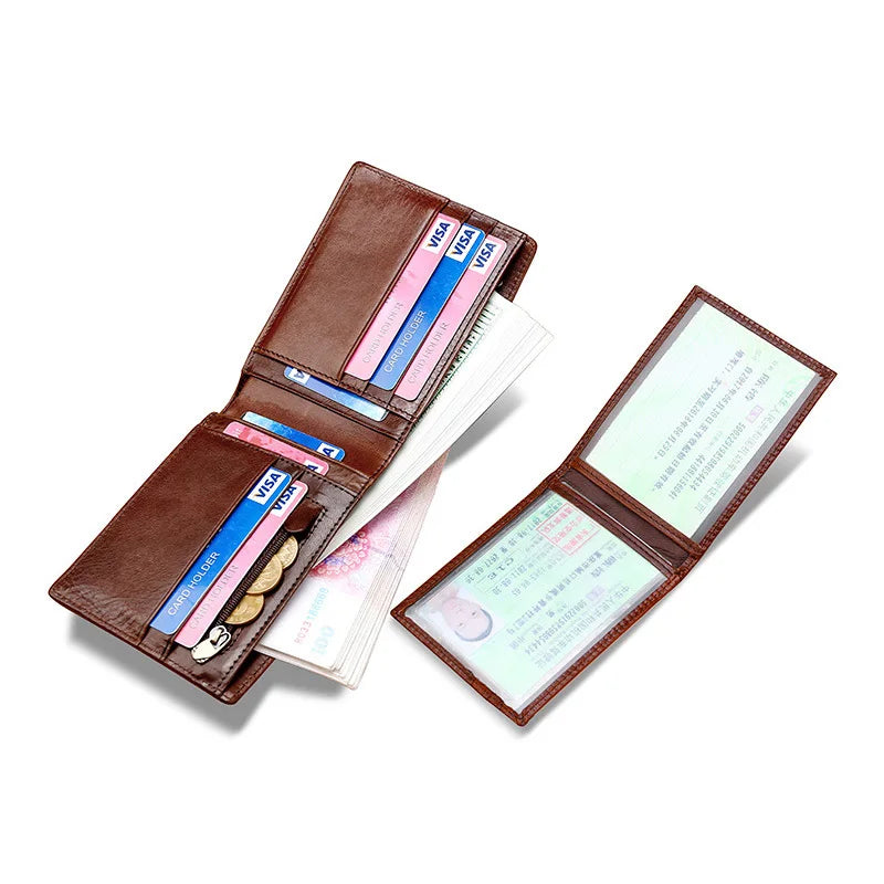 Men Wallet Leather Short Wallet Women Wallet Male Purse Heren Portemonnee