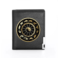 Men Wallet Leather 12 Animal Print Billfold Slim Card Holder Money Bag