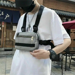 Men Women Chest Bag Hip Hop Streetwear Waist Bag Tactical Chest Bags