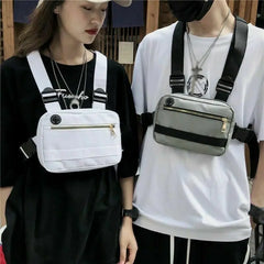 Men Women Chest Bag Hip Hop Streetwear Waist Bag Tactical Chest Bags
