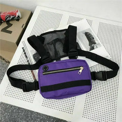 Men Women Chest Bag Hip Hop Streetwear Waist Bag Tactical Chest Bags