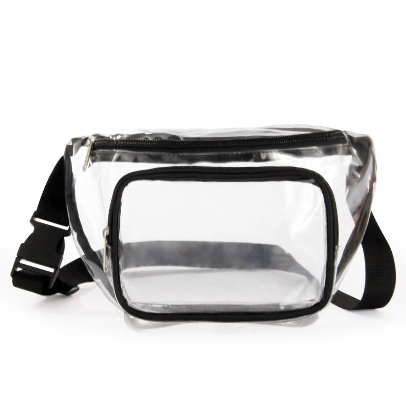 Clear Fanny Pack Waterproof Waist Bag PVC Transparent Adjustable Belt Bum Bag