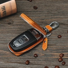 Men Women Leather Car Key Holders Retro Keychain