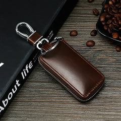 Men Women Leather Car Key Holders Retro Keychain