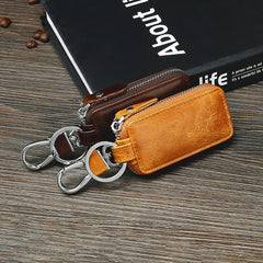 Men Women Leather Car Key Holders Retro Keychain