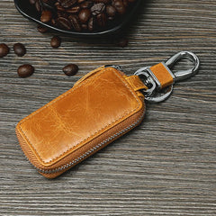 Men Women Leather Car Key Holders Retro Keychain