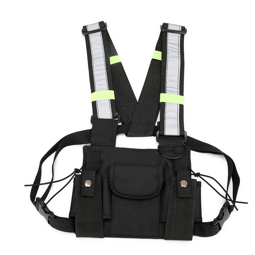 Men Women Multi-function Phone Backpack Hip Hop Outdoor Travel Chest Knapsack