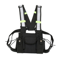 Men Women Multi-function Phone Backpack Hip Hop Outdoor Travel Chest Knapsack