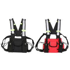 Men Women Multi-function Phone Backpack Hip Hop Outdoor Travel Chest Knapsack