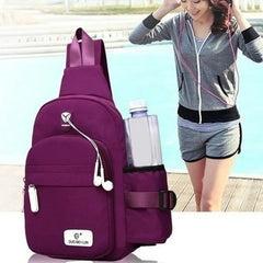 Nylon Crossbody Sling Bag USB Charging