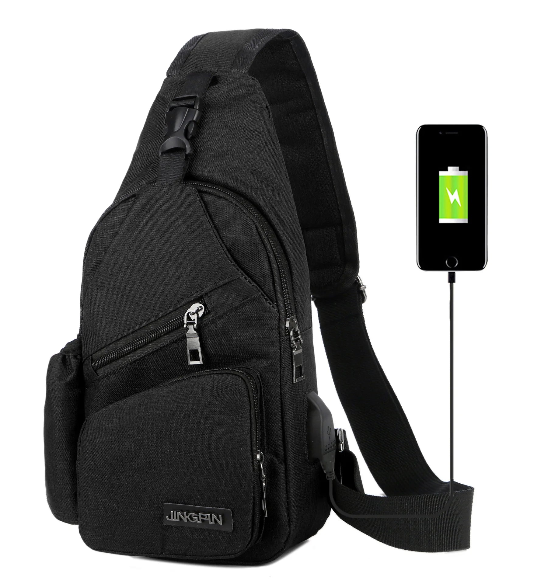 Men Women Shoulder Bag Nylon Sling Bag Chest Pack Crossbody