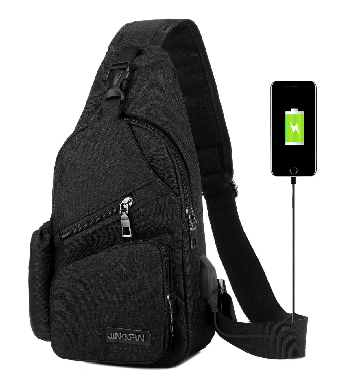 Men Women Shoulder Bag Nylon Sling Bag Chest Pack Crossbody