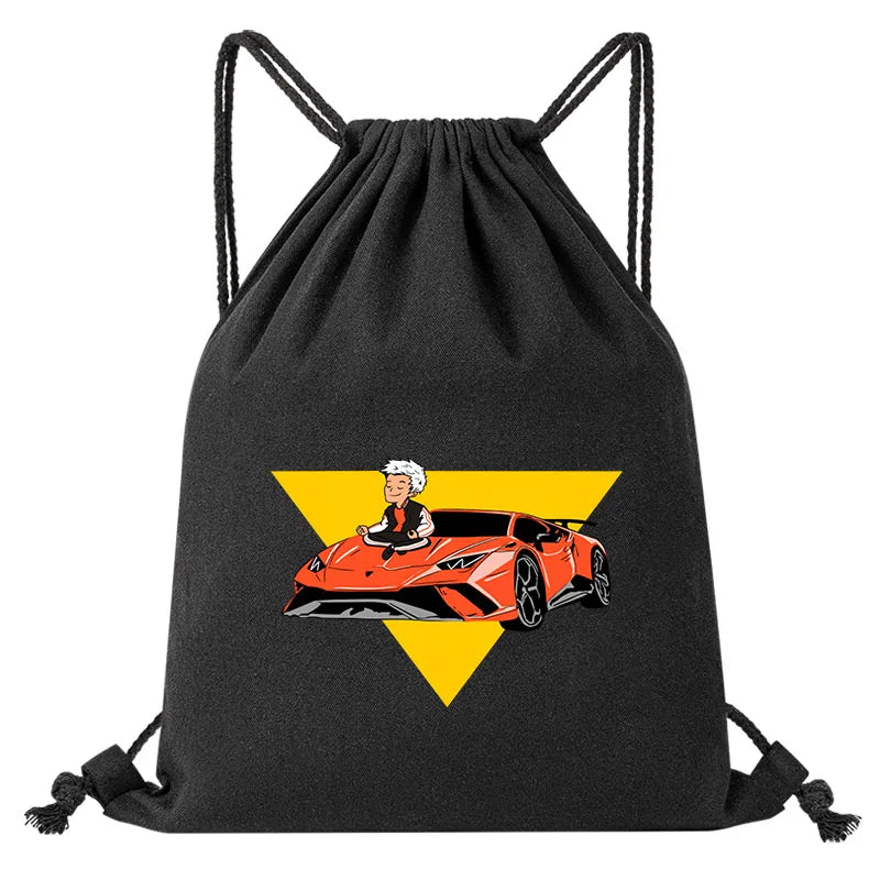 Vlad A4 Paper Printing Drawstring Backpack Large Capacity Travel Bags