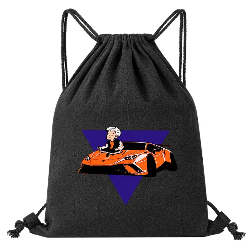 Vlad A4 Paper Printing Drawstring Backpack Large Capacity Travel Bags