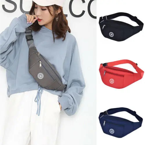 Harajuku Style Waist Packs Printed Letters Travel Pockets