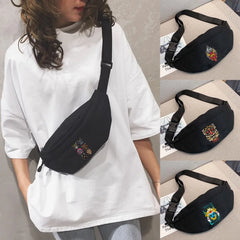 Monster Printing Waist Pack Gym Sports Bag Crossbody Chest Bags