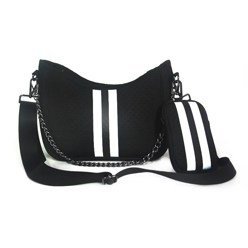 Neoprene Messenger Bag Small Shoulder Bag Waterproof Soft High Elasticity