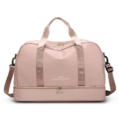 Men & Women's Travel Bag with Shoe Compartment Gym Handbag Large Capacity