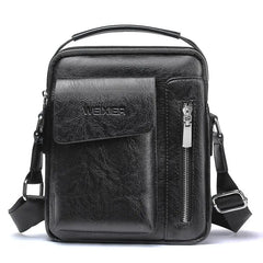 Vintage Leather Crossbody Messenger Bag for Men