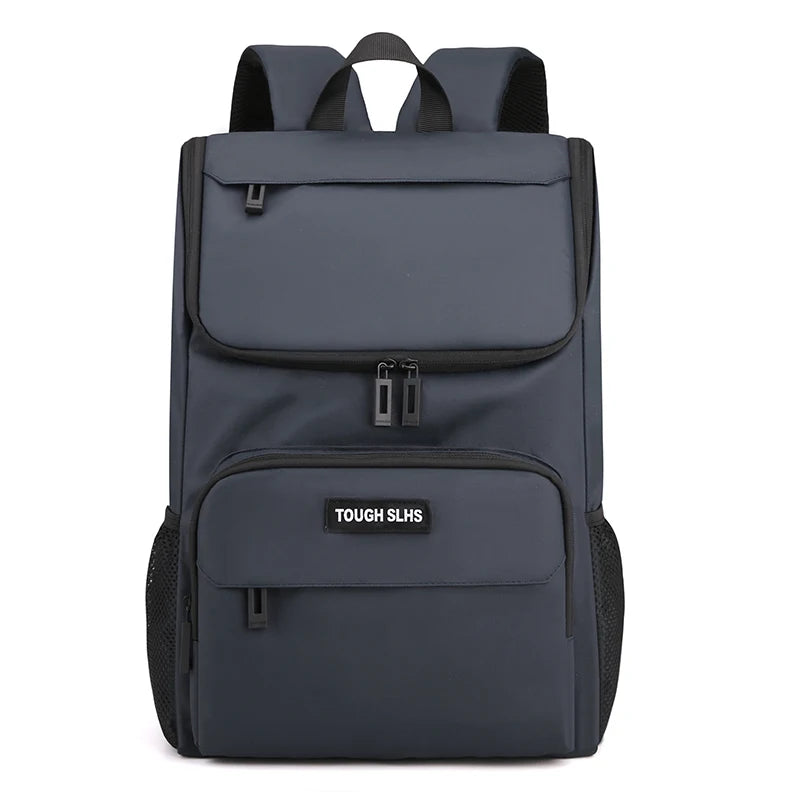 Men's Grey Waterproof Laptop Backpack College Business Travel Bag