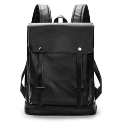 Men's Vintage PU Leather Backpack Anti Theft Waterproof Laptop Bag