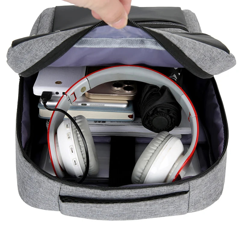 Men's Backpack USB Charging Bag Male Multifunction Waterproof Rucksack